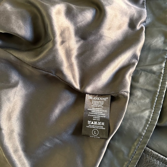 Blank NYC Leather Jacket Coat Grey Size L - Picture 10 of 11